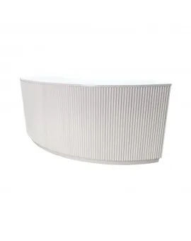 Sydney Fluted 6ft Curved Bar White