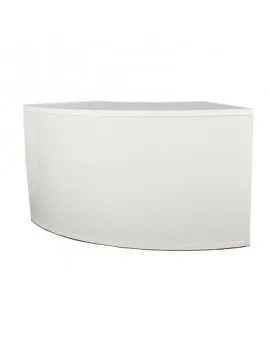 6 Ft Curved White Bar With Plexi